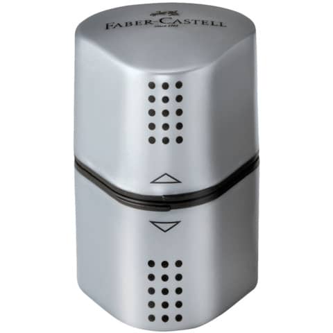 Temperamatite a 3 fori Faber-Castell Grip 2001 argento 183800